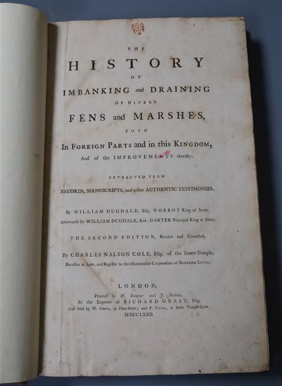 Dugdale, William Sir - The History of Imbanking and Draining of Divers Fens and Marshes ..., 2nd edition, folio,